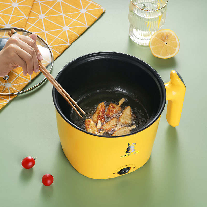 Електрическа мултифункционална готварска тенджера, 600W; пара, пържене, готвене, задушаване, горещо готвене; подходяща за 1–2 порции; вътрешен съд от неръждаема стомана; 110V