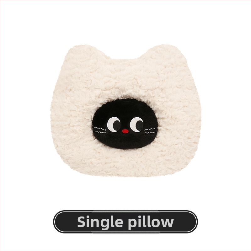 Покривало за автомобилни седалки с дизайн на котка в анимационен стил, универсално за всички сезони, тризчастен комплект, нейлонова тъкан с пълнител от памук, марка 007