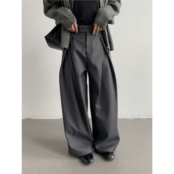 Ανδρικά παντελόνια ίσια γραμμή, καθημερινά, μεσαία μέση, φερμουάρ, ύφασμα πολυεστερ, 50% πολυεστέρας, άνοιξη