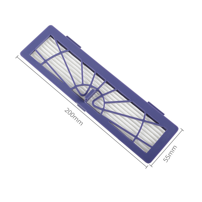 Neato BV/D/XV sērijas robota putekļsūcēja piederumi — rullīša birste, sānu birste un filtrēšanas siets; piemērots platībām virs 150 m²; trīs vienību komplekts
