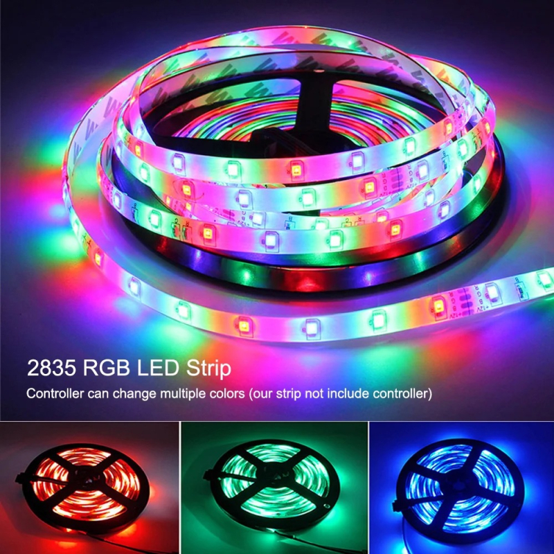 RGB LED лента 12V, 2835 SMD, 60–120 LED/м, димируема, 4–9 W/м