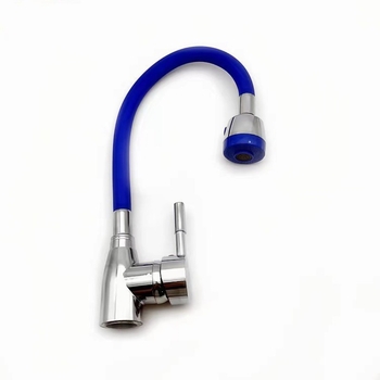 Robinet de bucătărie FD-235, corp din aliaj de zinc, cartuş ceramic, amestec cald și rece, montaj vertical (diametre de intrare/ieșire: 1/2, 3/8, 9/16)