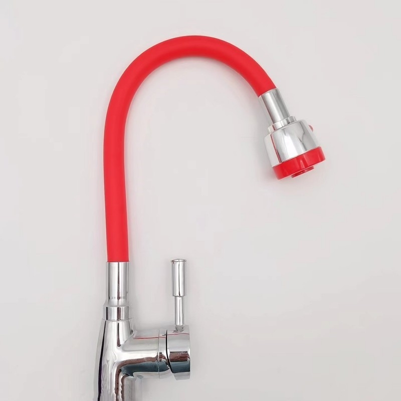 Robinet de bucătărie FD-235, corp din aliaj de zinc, cartuş ceramic, amestec cald și rece, montaj vertical (diametre de intrare/ieșire: 1/2, 3/8, 9/16)