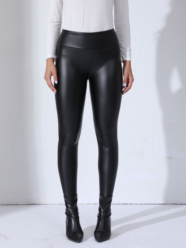 Corduroy PU леггинси за жени, тесен силует pencil, топли, средна дебелина, 95%+ съдържание на основния плат, висока еластичност