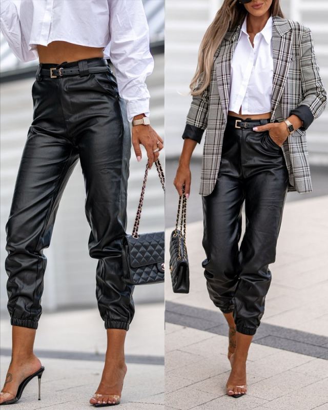 Pamukaste radne hlače, poslovno elegantan stil (proljeće 2022, 307 g)