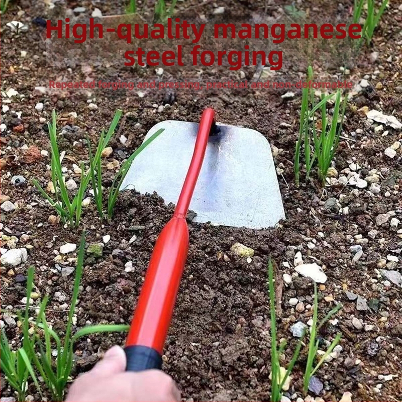 Пълностоманена градинска лопата за плевене с усилена глава, за домашна и стопанска употреба