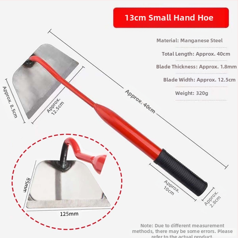 Πλήρως ατσάλινη σκαπάνη κήπου για ζιζανίσματα, με ενισχυμένη κεφαλή, για οικιακή και γεωργική χρήση