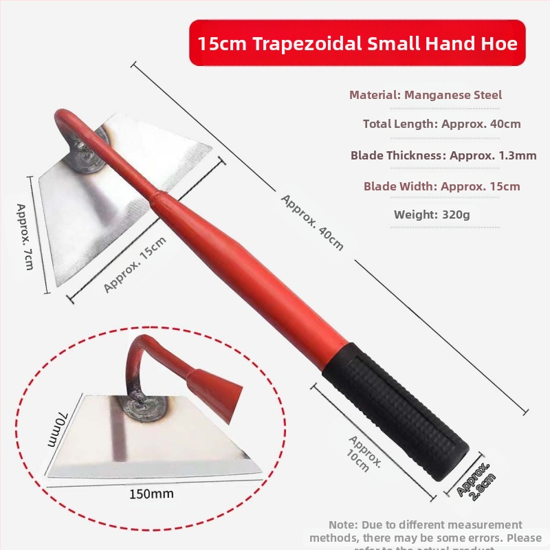 Πλήρως ατσάλινη σκαπάνη κήπου για ζιζανίσματα, με ενισχυμένη κεφαλή, για οικιακή και γεωργική χρήση