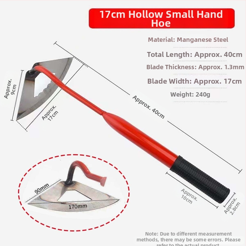 Πλήρως ατσάλινη σκαπάνη κήπου για ζιζανίσματα, με ενισχυμένη κεφαλή, για οικιακή και γεωργική χρήση