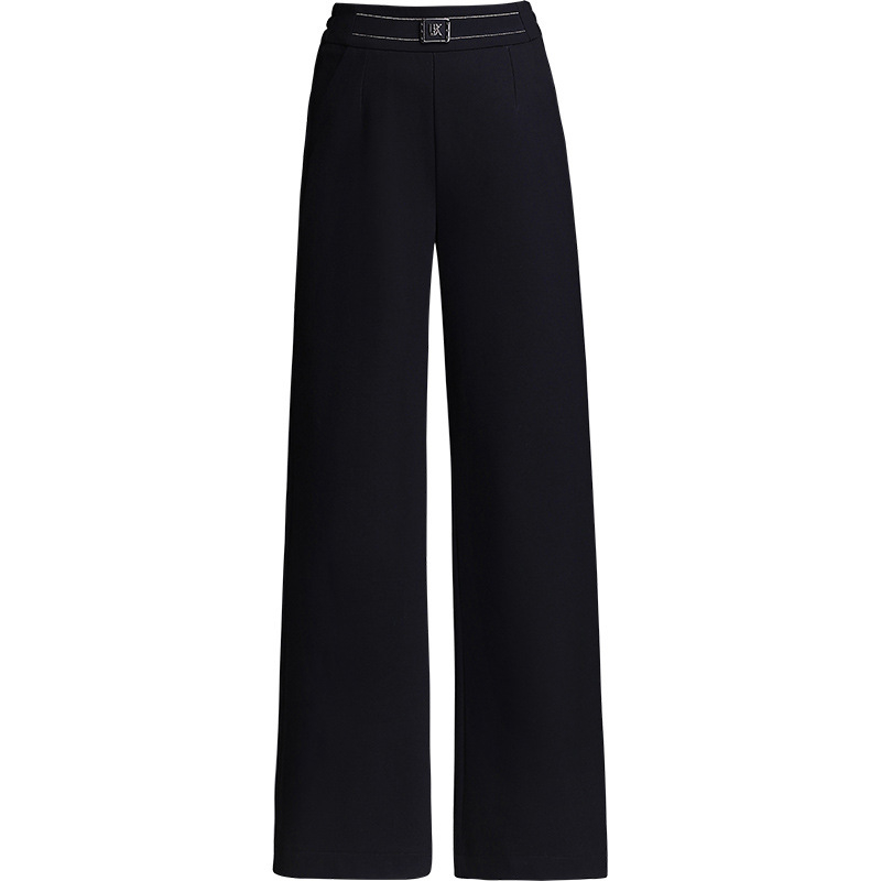 Γυναικείες χαλαρές παντελόνες με ψηλή μέση - παχύς πολυεστέρας (90-95%), μικροελαστικότητα, καθημερινό στυλ μετακινήσεων