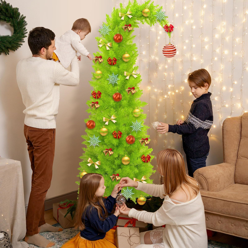 Τεχνητό χριστουγεννιάτικο δέντρο – σε σχήμα μολυβιού, ευέλικτο, PVC – μάρκα SY