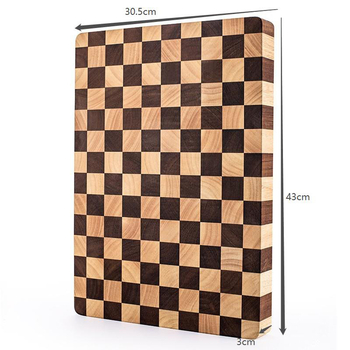 Dvipusė pjaustymo lenta namų virtuvei, akacijos ir kaučiuko medis, šiuolaikinis minimalistinis stilius, pritaikoma