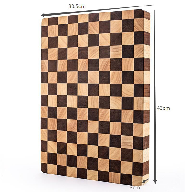 Dvipusė pjaustymo lenta namų virtuvei, akacijos ir kaučiuko medis, šiuolaikinis minimalistinis stilius, pritaikoma