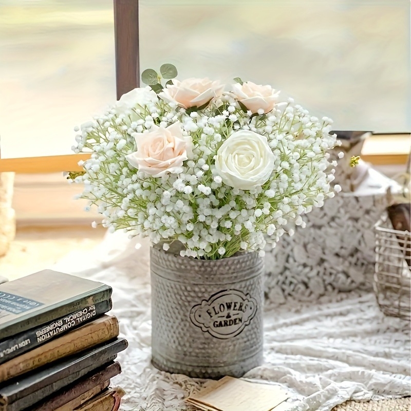 Tehislikud Gypsophila lilled – käsitöö, plastmassist lilled, Variatsioon 3283093, sobib pulmadele, väljas kasutamiseks, rekvisiitideks fotostuudioks ja kodu dekoraadiks