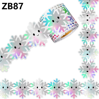 Snieginio krašto lipdukas skelbimų lentei – išpjovas kraštas su snaige, Prekės kodas ZB87