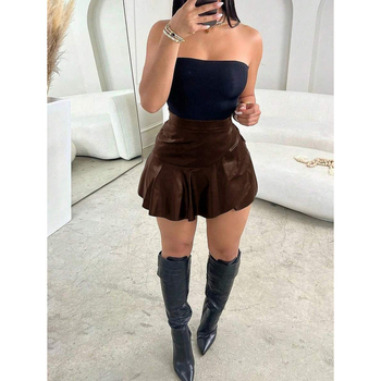 Φόρεμα με μπροστινή πιέτα, κρυφό φερμουάρ, τελείωμα με φύλλο λωτού; χαλαρή ρετρό γραμμή, βαμβακερό ύφασμα