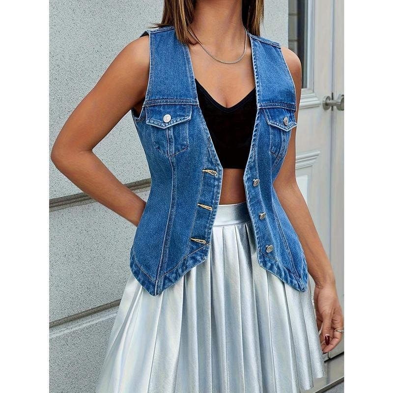 Dámska vesta, voľný strih, prúžkovaná, Corduroy tkanina, jar 2025