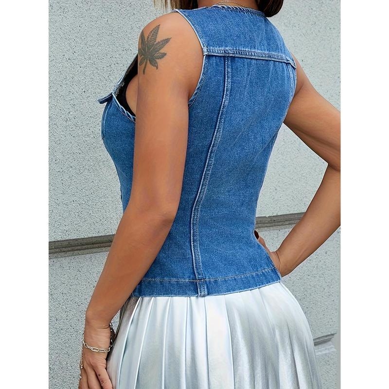 Dámska vesta, voľný strih, prúžkovaná, Corduroy tkanina, jar 2025