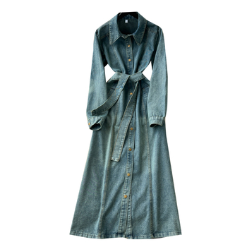 PVC anyagú, Artisztikus vintage stílusú A-vonalú midi ruha, hosszú ujjú