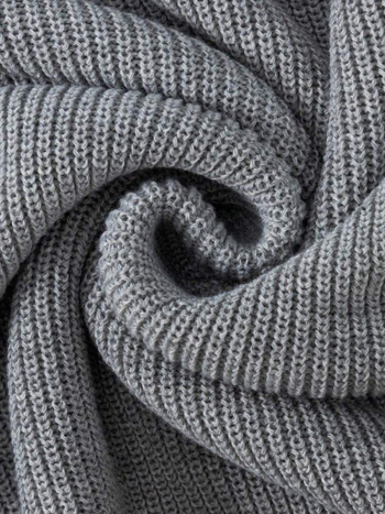 Плетен пуловер – дишаща памучно-смесена материя, свободен силует, къси ръкави, без яка