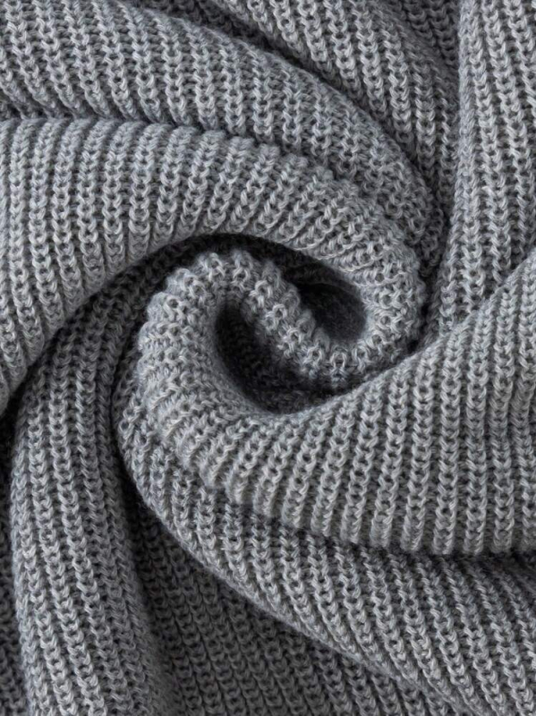 Pulover tricotat – respirabil din amestec de bumbac, croială relaxată, mâneci scurte, fără guler