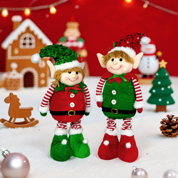 Ελαστικό ξωτικό κούκλα – Χριστουγεννιάτικο χειροποίητο διακοσμητικό, πολυεστέρας, Κλασικό ευρωπαϊκό-αμερικανικό στυλ