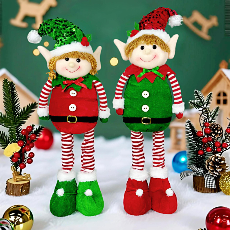 Ελαστικό ξωτικό κούκλα – Χριστουγεννιάτικο χειροποίητο διακοσμητικό, πολυεστέρας, Κλασικό ευρωπαϊκό-αμερικανικό στυλ