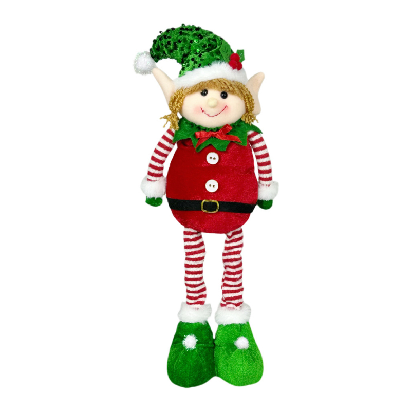 Ελαστικό ξωτικό κούκλα – Χριστουγεννιάτικο χειροποίητο διακοσμητικό, πολυεστέρας, Κλασικό ευρωπαϊκό-αμερικανικό στυλ