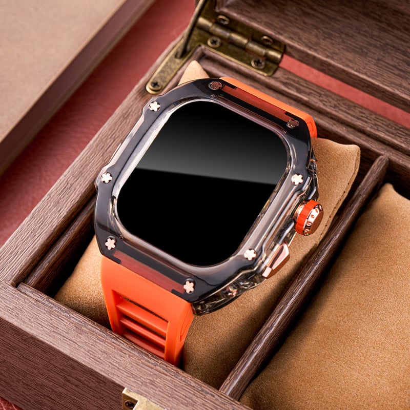 Защитен калъф и комплект каишка от силикон за Apple Watch Ultra 49 мм, 22-мм интерфейс, модерен стил