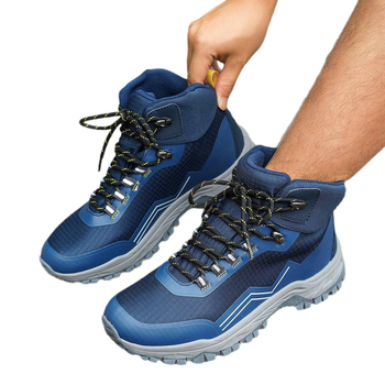 Pantofi de drumeție de iarnă, înalte, cu construcție îngroșată, anti-derapare, rezistenți la abraziune, talpă moale, partea superioară din piele sintetică