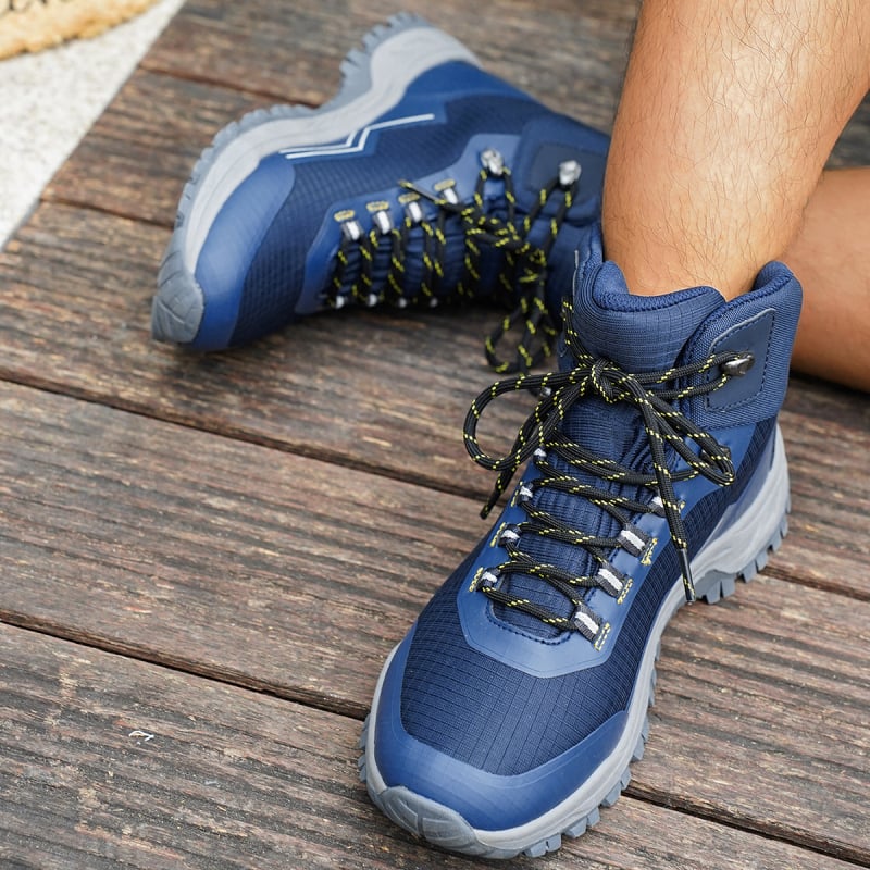 Pantofi de drumeție de iarnă, înalte, cu construcție îngroșată, anti-derapare, rezistenți la abraziune, talpă moale, partea superioară din piele sintetică