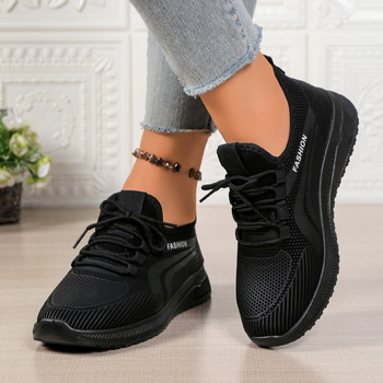 Pantofi sport casual pentru femei, partea superioară PU, model camuflaj, vârf rotund, ușori și respirabili, șireturi în față