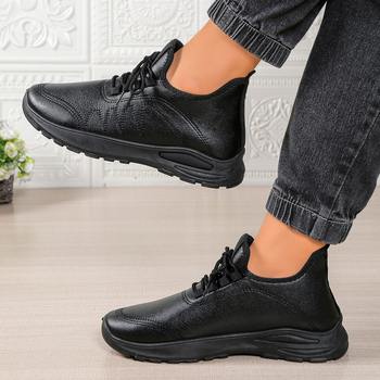 Pantofi sport casual pentru femei, cu partea superioară din PU, vârf rotund, închidere slip-on, toc mic 1–3 cm