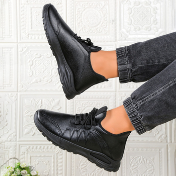 Pantofi sport casual pentru femei, cu partea superioară din PU, vârf rotund, închidere slip-on, toc mic 1–3 cm