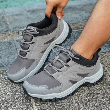 Pantofi de drumeție outdoor Unisex — partea superioară din plasă respirabilă, talpă din cauciuc antiderapant, închidere cu șireturi, design joasă, potriviți pentru primăvară și toamnă