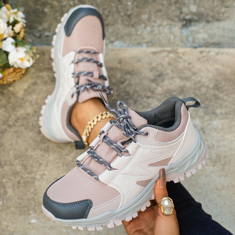 Pantofi de drumeție outdoor Unisex — partea superioară din plasă respirabilă, talpă din cauciuc antiderapant, închidere cu șireturi, design joasă, potriviți pentru primăvară și toamnă