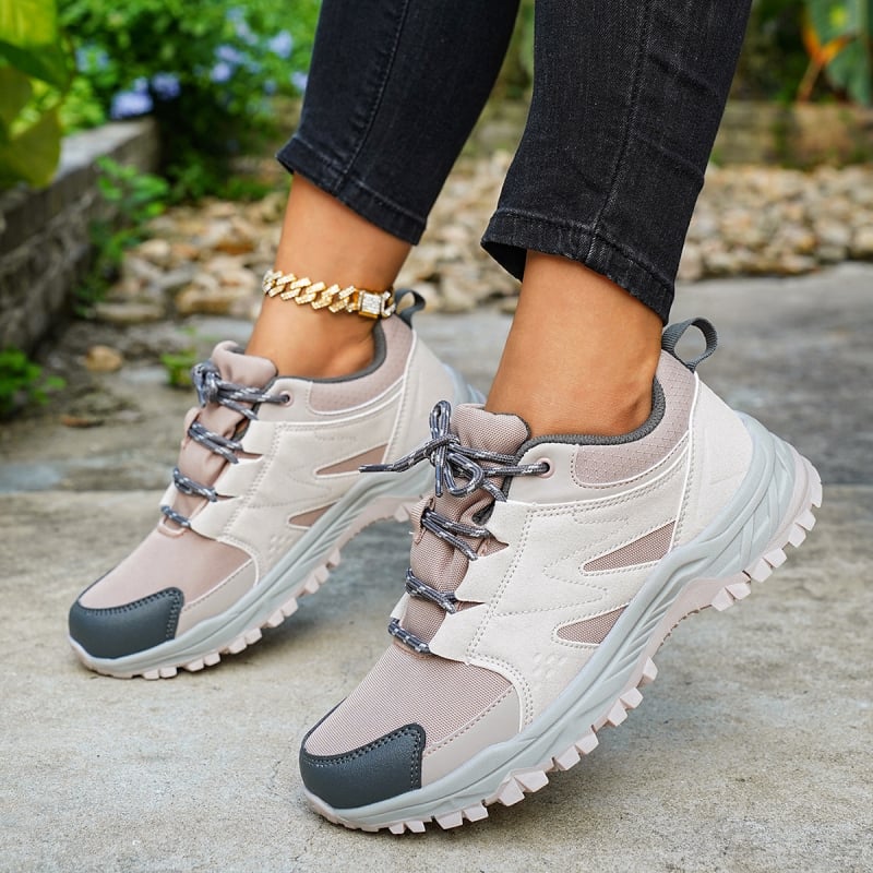 Pantofi de drumeție outdoor Unisex — partea superioară din plasă respirabilă, talpă din cauciuc antiderapant, închidere cu șireturi, design joasă, potriviți pentru primăvară și toamnă