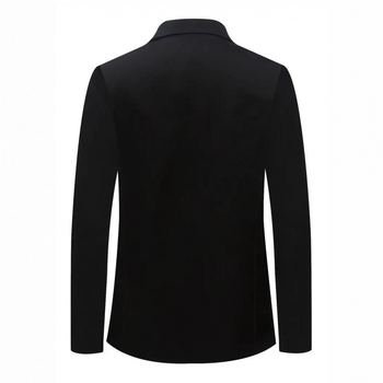 Vyriskas švarkas Slim Fit su stovinčia apykakle, vienoje eilėje užsegamas su keliomis sagomis, poliesterio audinys, pamušalas poliesteris