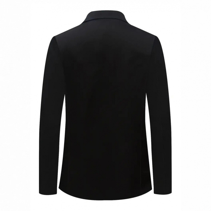 Vyriskas švarkas Slim Fit su stovinčia apykakle, vienoje eilėje užsegamas su keliomis sagomis, poliesterio audinys, pamušalas poliesteris