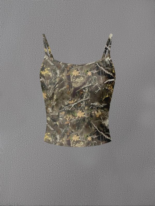 Sieviešu kamuflāžas printa tops un šorti komplekts | Half Fleece audums, German Velvet maisījums, galvenā auduma saturs zem 30%, 2025. gada pavasara izlase