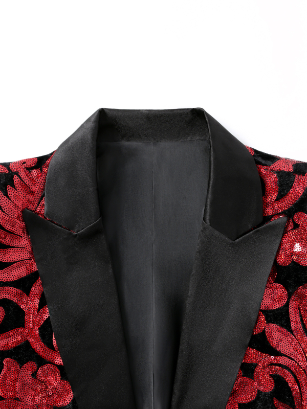 Vyrų Slim-Fit kostiumas su smailia apykakle, britiško stiliaus, vieno mygtuko priekinė dalis