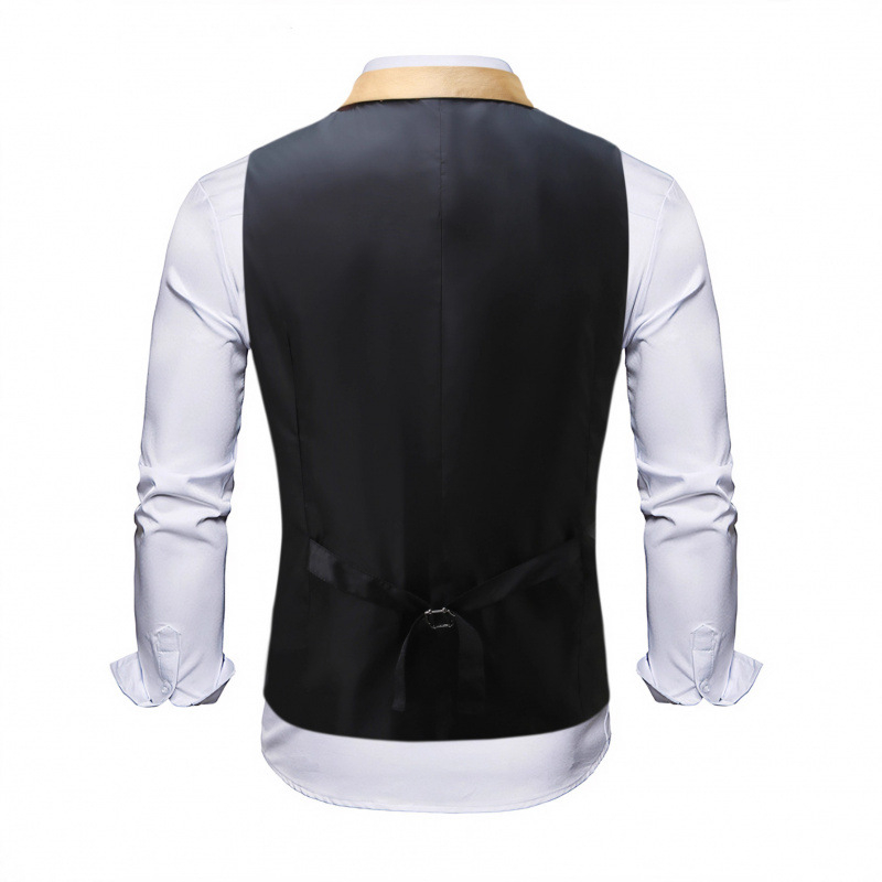 Slim fit liemenė su V kaklu, vienos eilės užsegimas, medvilnės-poliesterio mišinys, 100% poliesteris, 3D kišenės