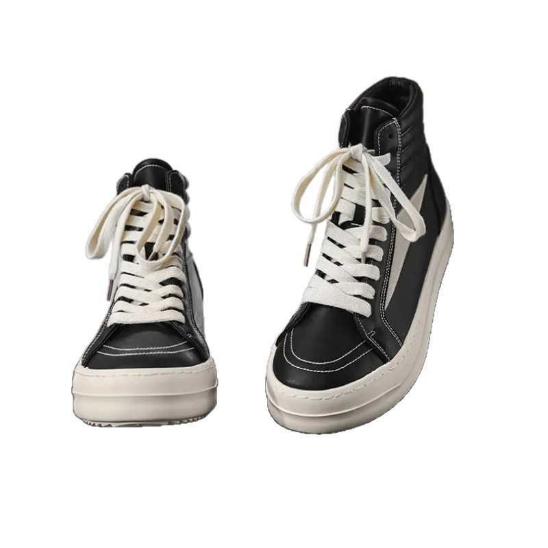 Pantofi sport bărbați înalți – partea superioară din PU, talpă din cauciuc, închidere cu șireturi, căptușeală din plasă, construcție vulcanizată – X522