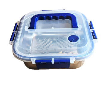 Nerđajući čelični spremnik za svježu hranu s poklopcem – kvadratna kuhinjska kutija za čuvanje svježine, mikrovalna sigurnost, kapacitet 1–3 L