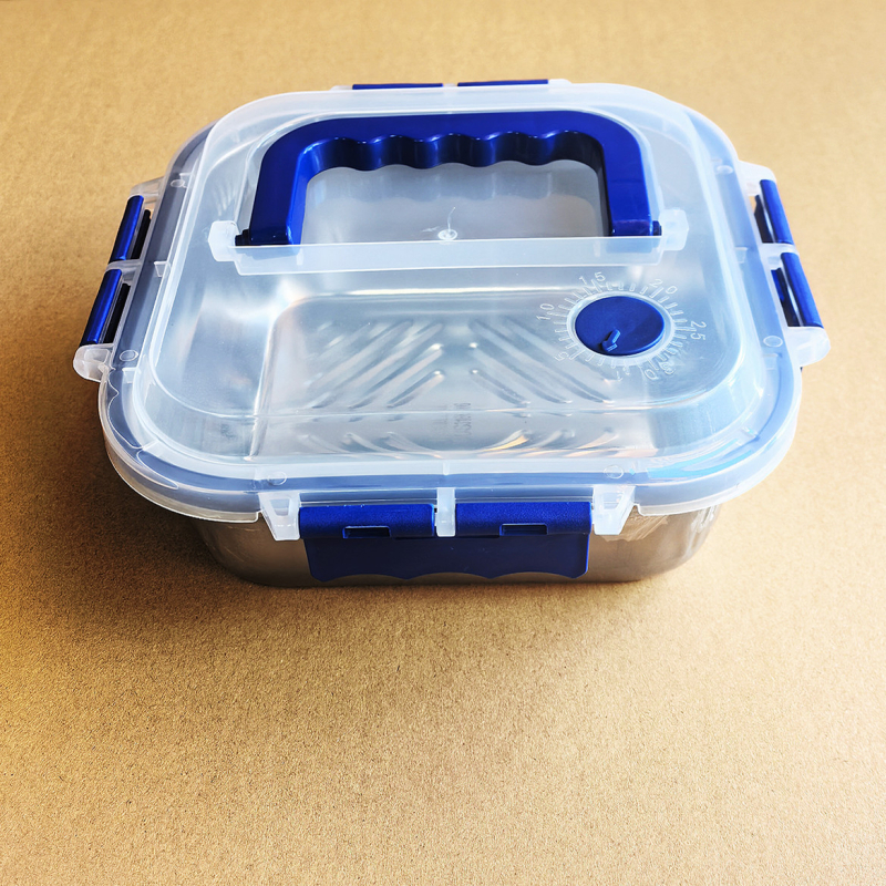 Nerđajući čelični spremnik za svježu hranu s poklopcem – kvadratna kuhinjska kutija za čuvanje svježine, mikrovalna sigurnost, kapacitet 1–3 L