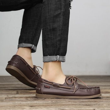 Vyrų Slip-On loaferiai su denim viršutine dalimi, smailus nosis, plokščias kulnas