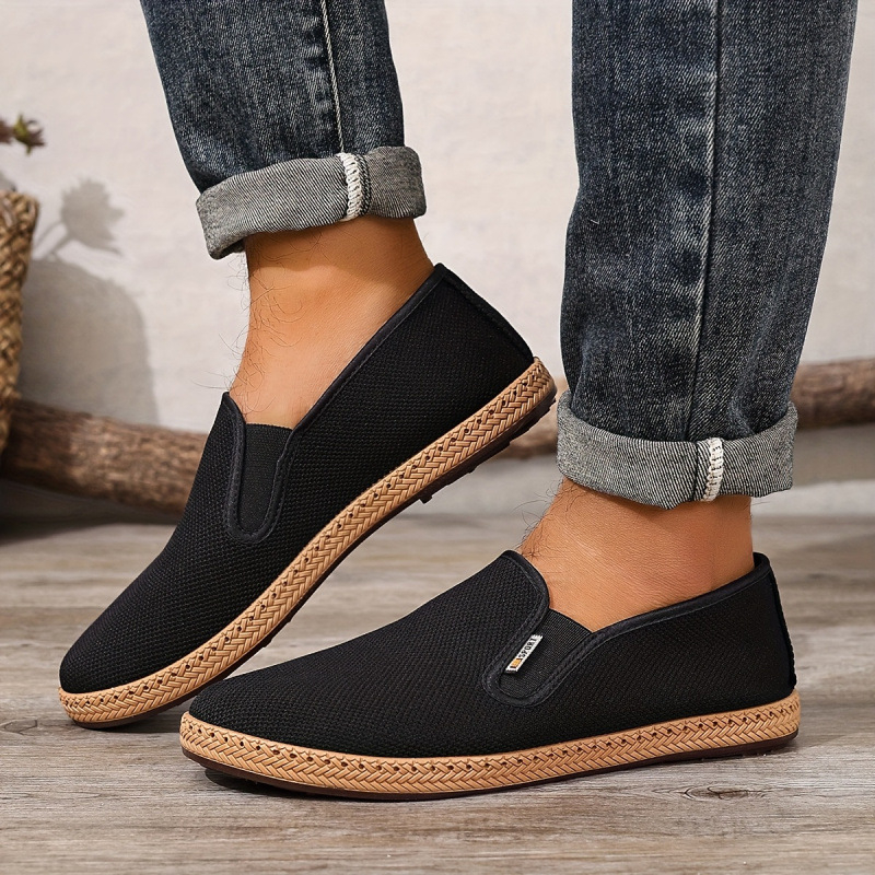 Vyriniai laivų bateliai - PVC viršus, žemas dizainas, apvalus pirštas, slip-on, tekstilinė įdaila