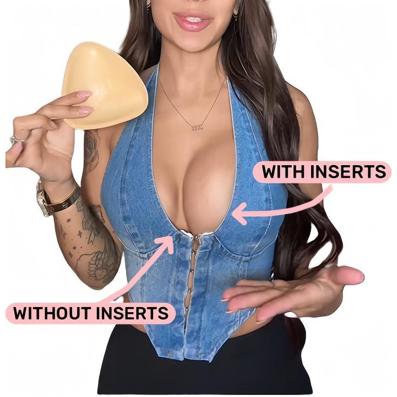 Push-up įdėklai krūtims, dvipusiai lipnūs, akimirksniu stiprina (Medžiaga: neaustas audinys; Storis: storintas; Produkto kodas: jd1730374039809463161)