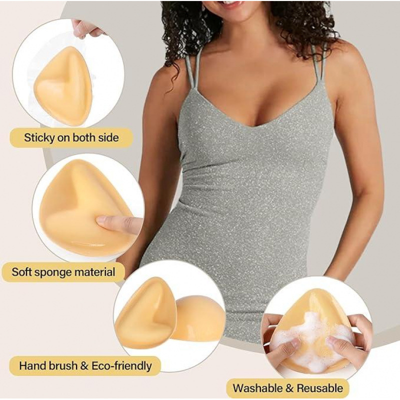 Push-up įdėklai krūtims, dvipusiai lipnūs, akimirksniu stiprina (Medžiaga: neaustas audinys; Storis: storintas; Produkto kodas: jd1730374039809463161)