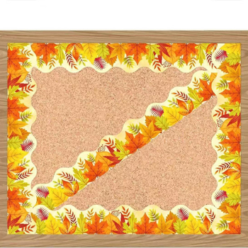 Bandă decorativă autoadezivă DIY pentru panouri de afișare și decorarea sălii de clasă, formă neregulată; material: hârtie autoadezivă acoperită; adeziv: fierbinte; substrat: alb; rezistență la temperatură: 65°C